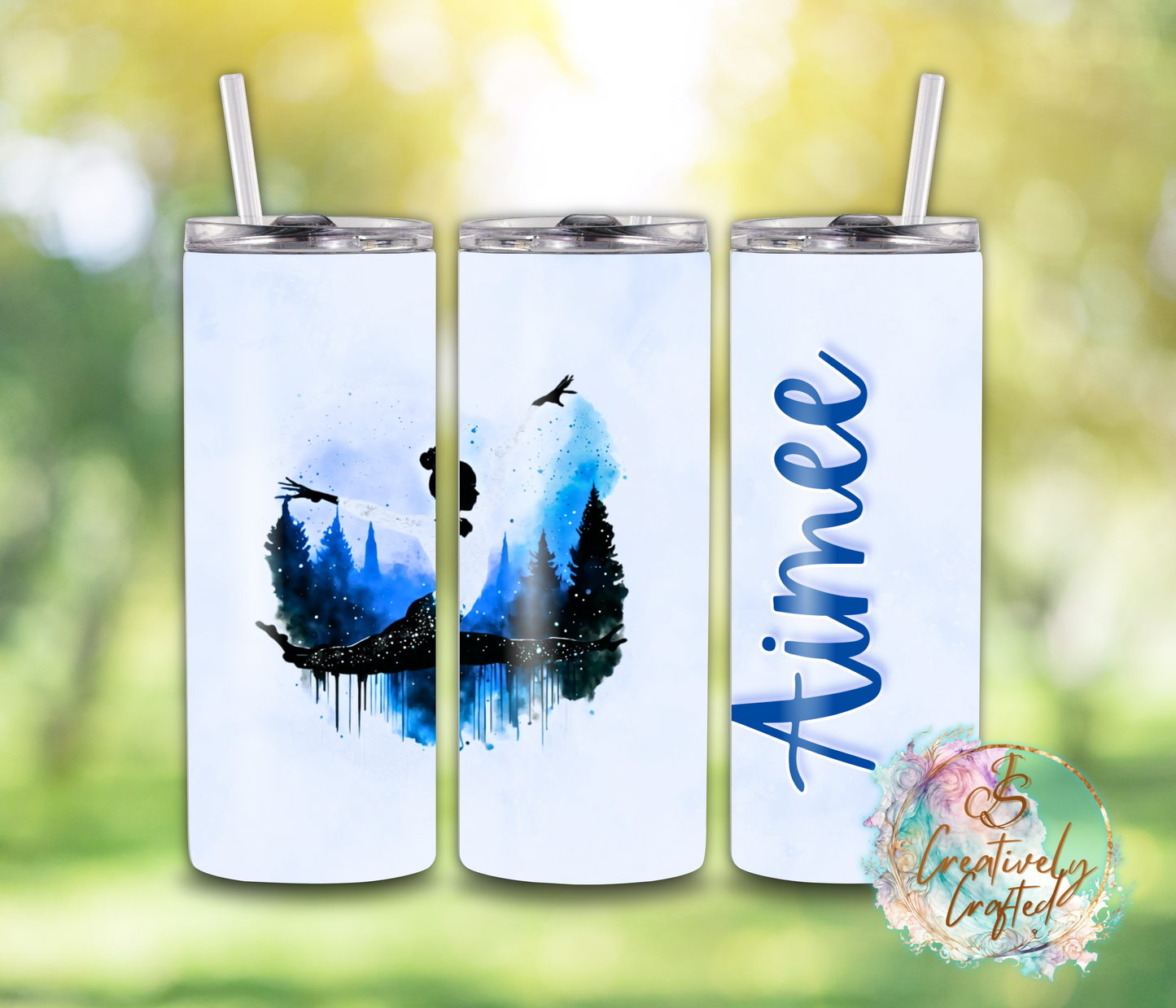 20oz Steel Tumbler - Personalised Ballet Blue Designs