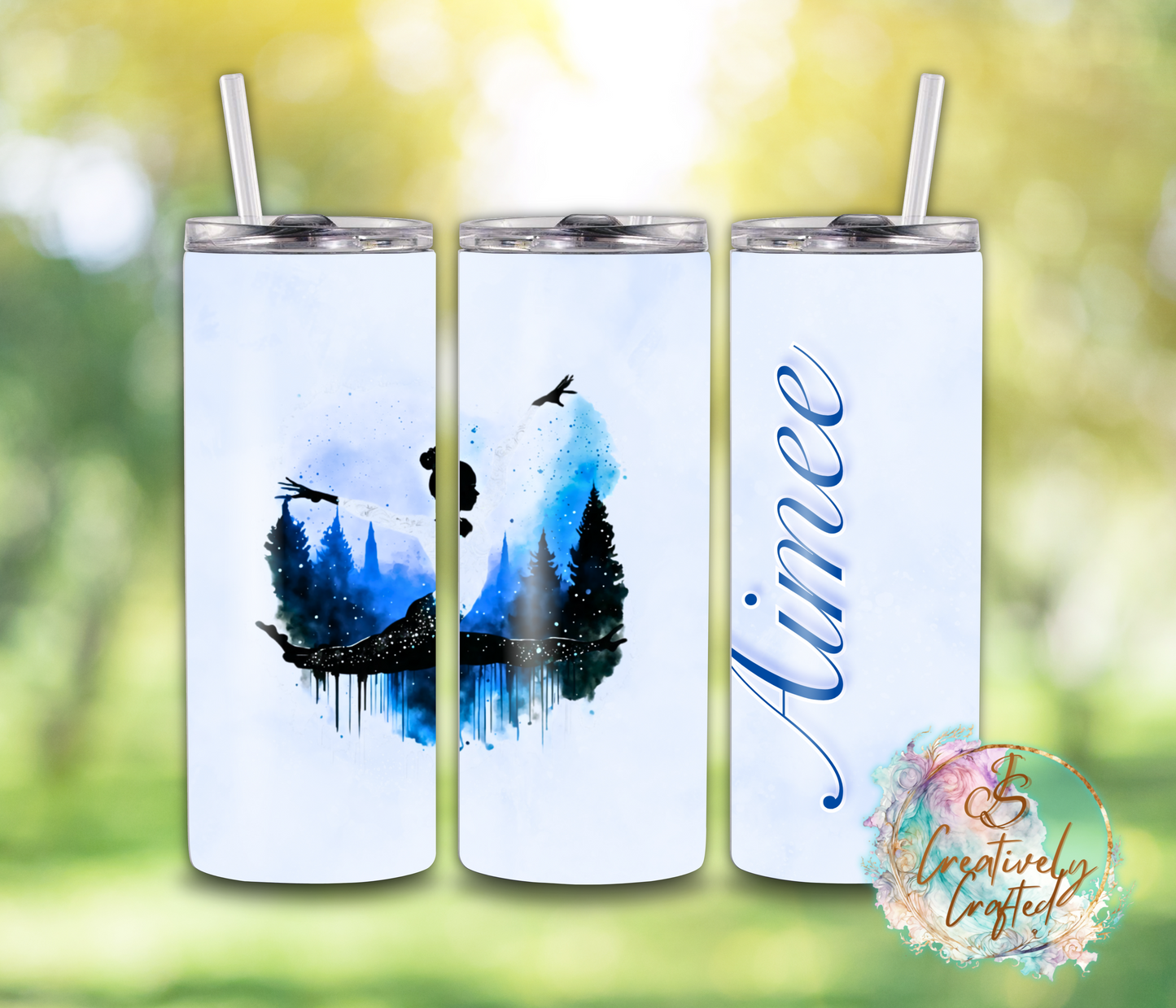 20oz Steel Tumbler - Personalised Ballet Blue Designs