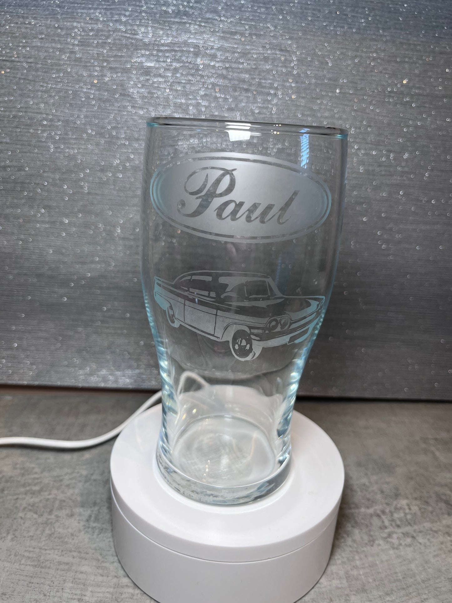 Personalised Pint Glass - engraved design